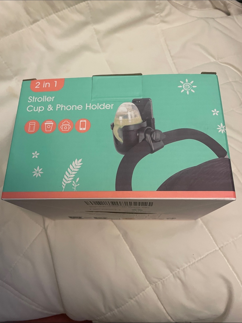 Universal Stroller Cup & Phone Holder - Mint/Black